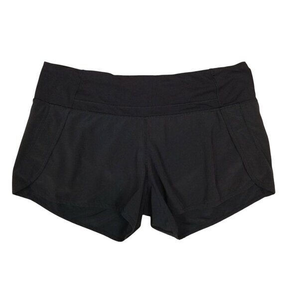 Lululemon Run Times Short *4-way Stretch 4" Black Sz 8 - Picture 1 of 5